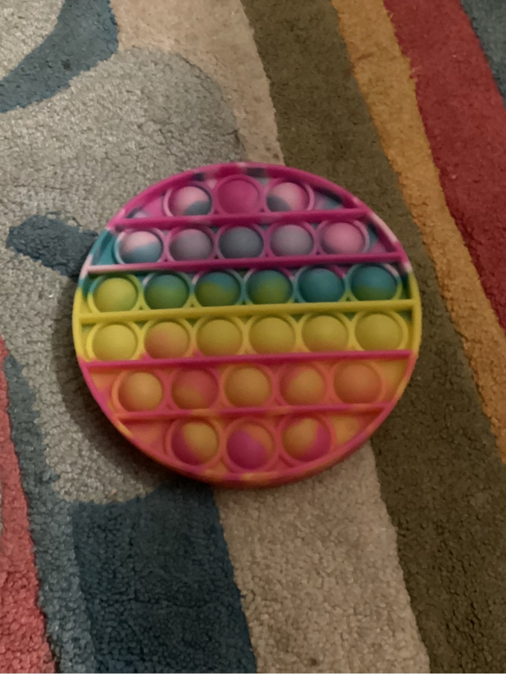 Rainbow Silicone Pop-It Fidget Toy - Kids Stress Relief